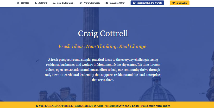 Craig Cottrell Campaign Website