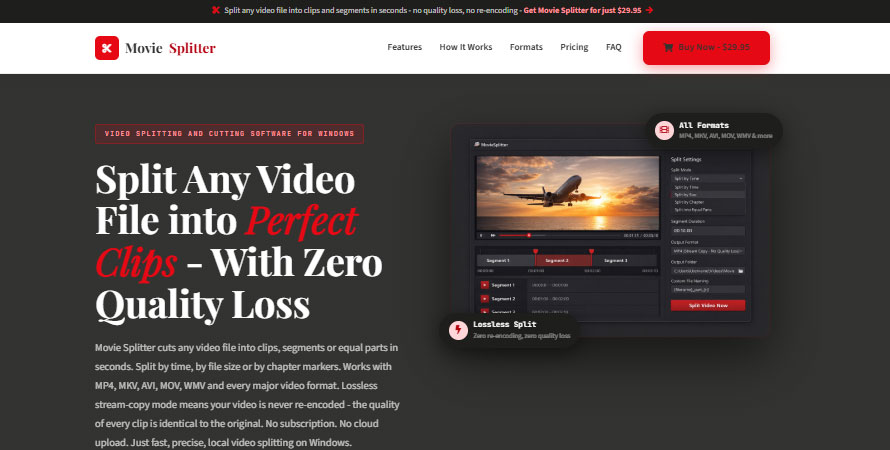 Movie Splitter Application & Website